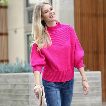 All Around Soft Sweater in Hot Pink (REG)