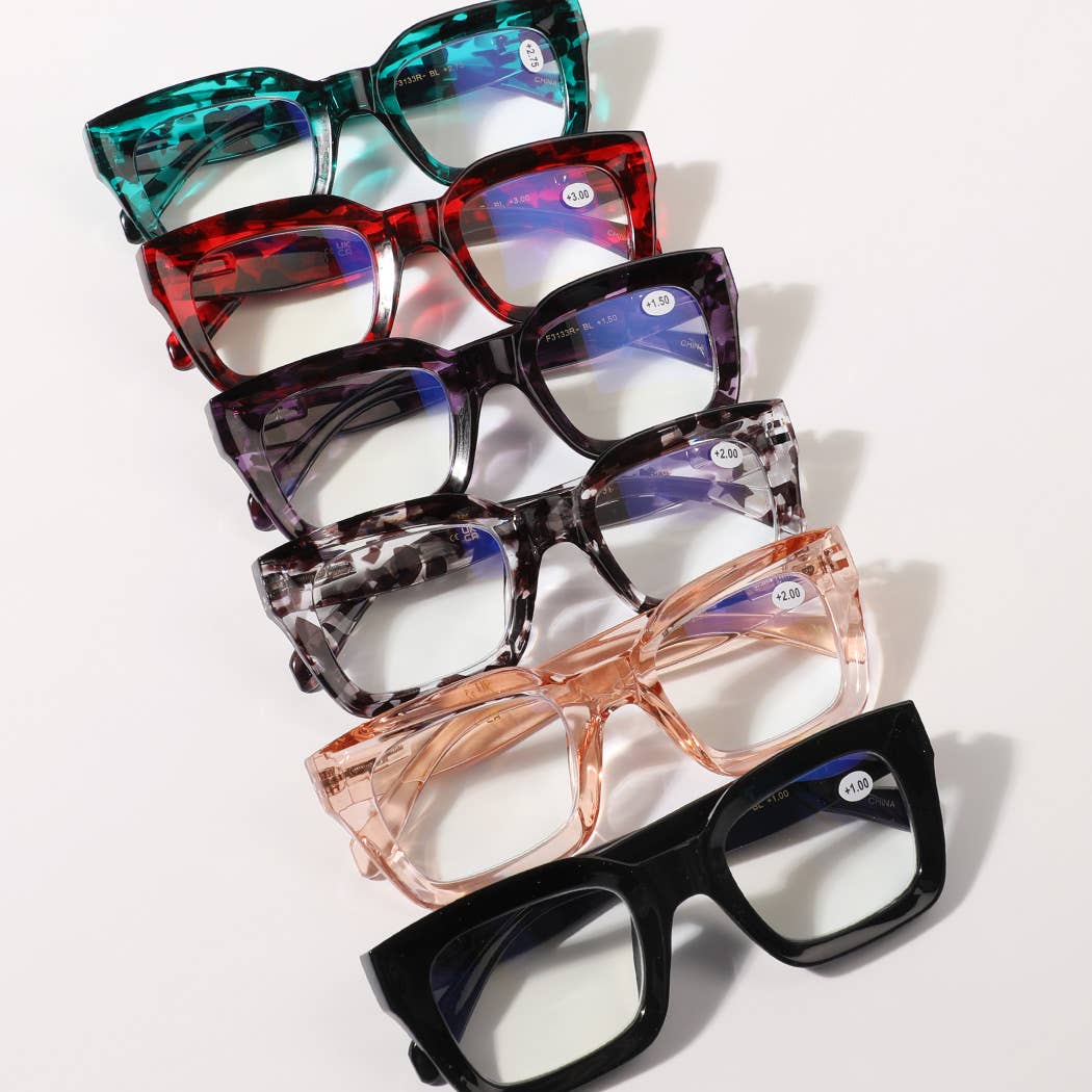 Blue Light Chunky Frame Reading Glasses