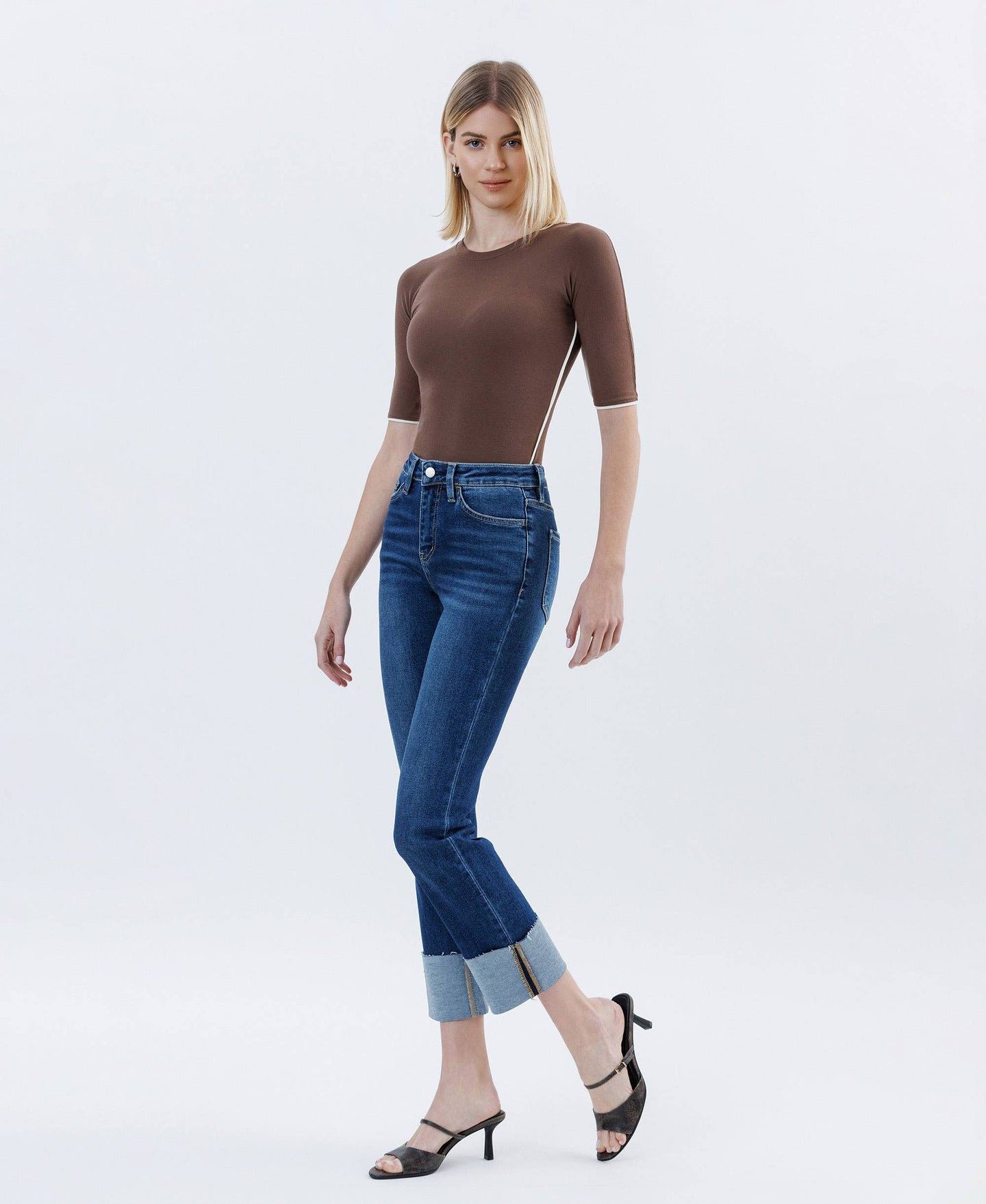 Lovervet High Rise Cuffed Straight Jeans LV1595 (REG)