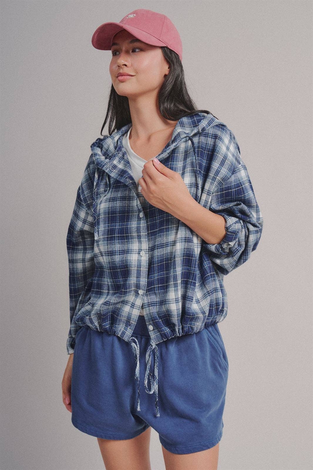 Navy Flannel Shacket (REG)