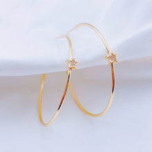 Single Star Hoop Earrings