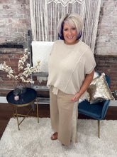 The Taupe Mineral Washed Wide Leg Pants