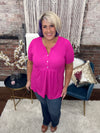 The Neon Fuchsia Ribbed Top
