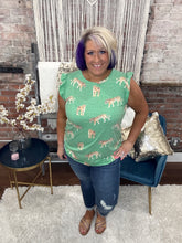The Tiger Print Ruffle Sleeve Top