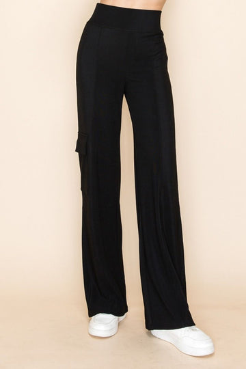 Cargo Pocket Pullon Pants in Black (REG)