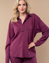 So Comfy Pullover Top in Wine (REG)