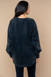 Studded Seam Top in Black (REG)