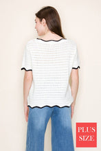 Wavy Neck Sweater (PLUS)