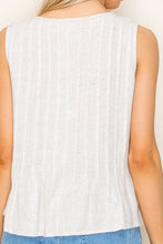 Sleeveless Self Tie Top in Natural (REG)