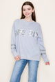 Game Day Sequin Top in Heather Grey (REG)