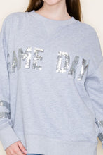 Game Day Sequin Top in Heather Grey (REG)