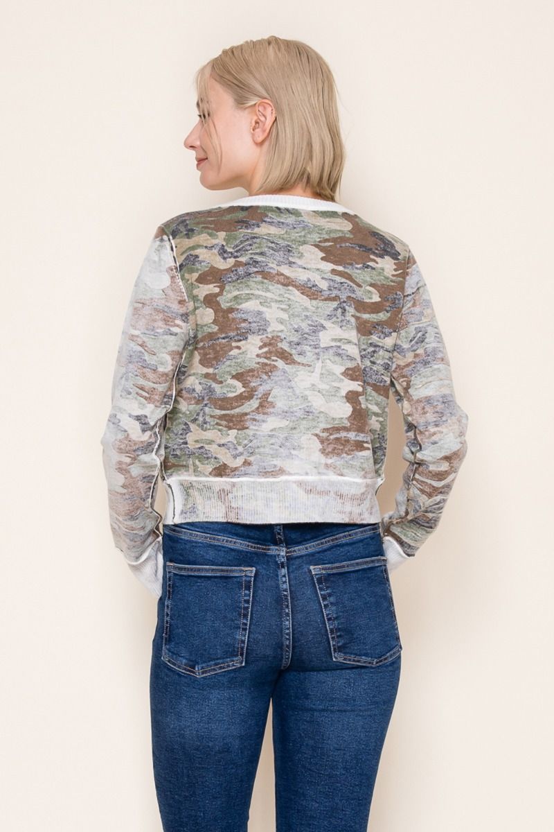 Reverse Camo Cardigan (REG)