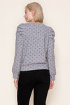 Polka Dot Puff Sleeve Top (REG)