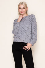 Polka Dot Puff Sleeve Top (REG)