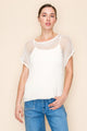 Open Knit Layer Top in Stone (REG/PLUS)