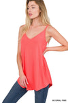 The Perfect Layer Cami in Neon Coral Pink