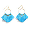 The Fringe Tassel Hexagon Drop Earrings