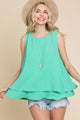 The Bubble Mint Double Tiered Flare Tank