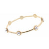 CLEAR GLASS CIRCLE WITH GOLD ACCENTS BRACELET