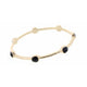 Jet Glass Rounded Square Bracelet