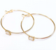 Gold Crystal hoop earrings